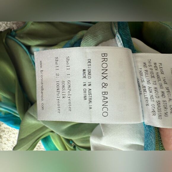 Bronx and Banco Green and Blue Mini Dress - Picture 15 of 16